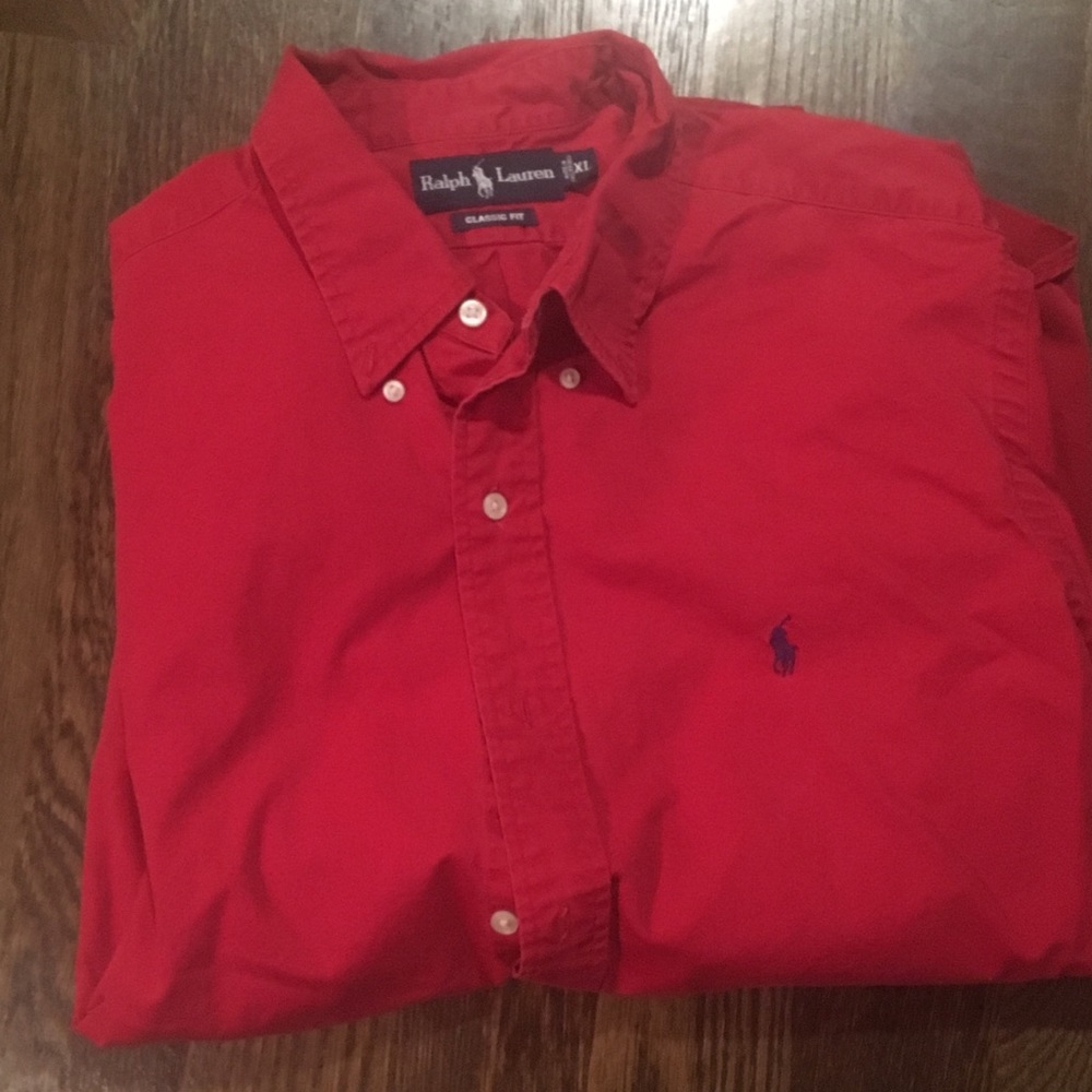 Red Ralph Lauren Button Up